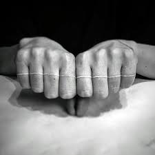 These tiny tattoos do not require extensive detail, white ink accents or shading, which is ideal for 6. Interesting Designed Little White Ink Line Tattoo On Fingers Tattooimages Biz