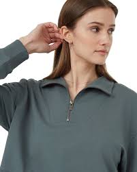 Womens SoftTerry Light 1/4 Zip Fleece