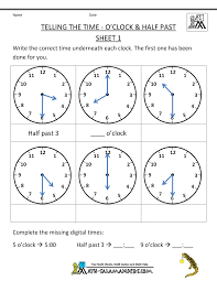 Telling Time Worksheets O Clock And Half Past Time Worksheets Telling Time Worksheets 1st Grade Math Worksheets