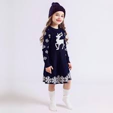 Buy Baby Girl Kids Christmas Dress Red Long Sleeve Knit Sweater Children Clothes At Affordable Prices Free Shipping Real Reviews With Photos Joom