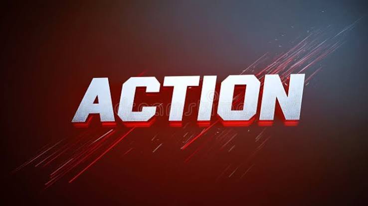 Action is the Word on the Image Stock Photo - Image of icon, symbol:  400593518
