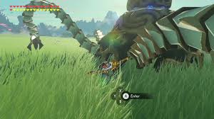 When he floats up high to shoot glowing lightning. Zelda Breath Of The Wild How To Ride A Guardian Gamespot