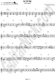 Use the free guide on how to read music for guitar pdf file featured below. All Of Me John Legend Easy Guitar Sheet Music Guitarnick Com