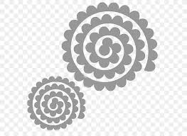 Download Paper Cricut Flower Rose Quilling Png 605x600px Paper Area Black And White Craft Cricut Download Free