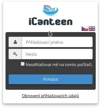 iCanteen nápověda