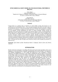 Discover new books on goodreads. Pdf Syed Sheikh Al Hadi S Views On The Educational Reforms In Malaya