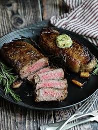 Pan Seared Strip Steaks Grillseeker Recipe Ny Strip Steak Recipes Pan Seared Strip Steak Steak Dinner Recipes