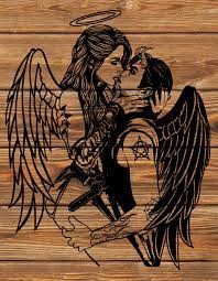 Angel Devil Kiss Svg - Etsy