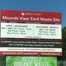 The sartell compost site will be closed on sunday, july 4th for the holiday. Mounds View Yard Waste Collection Site 8307 Long Lake Rd Mounds View Mn 55112 Usa