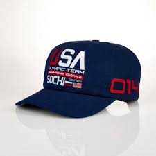 Polo Ralph Lauren Blue Team Usa Embroidered Hat For Men Polo Ralph Lauren Team Blue Hat For Man