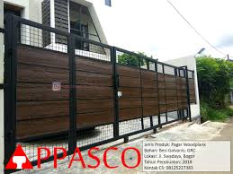 Pagar minimalis dengan kesan sederhana. Pagar Woodplank Minimalis Besi Galvanis Grc Di Swadaya Bogor Jual Kanopi Tralis