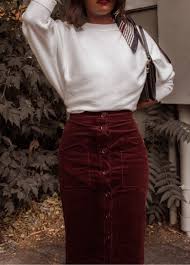 The Corduroy Skirt I Ll Be Wearing Throughout Fall Skirt Outfits Fall Fashion Corduroy Skirt