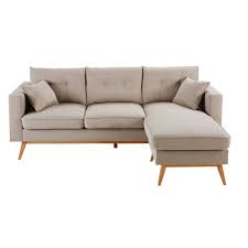 Canape D Angle Modulable Scandinave 4 5 Places En Tissu Gris Clair Maisons Du Monde Canape D Angle Modulable Canape Angle Canape D Angle Modulaire