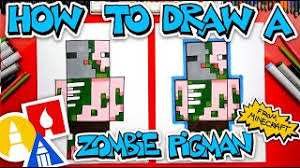 The hairline should be similar to steps that are going up from the sides and then meet in the middle. How To Draw A Zombie Pigman From Minecraft Youtube
