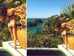 Lea Michele bikini photos: Glee star looks glorious as she shares a cheeky  semi-naked bum-baring bikini shot while on holiday in Mexico - Mirror Online