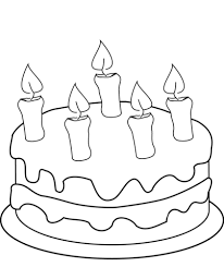 Tarta De Cumpleaños Para Colorear