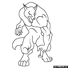 Today we colored a halloween werewolf coloring page just in time for halloween! Werewolf Coloring Page