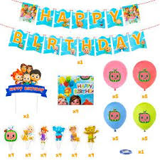 Check spelling or type a new query. Amazon Com Haooryx 48pcs Jj Melon Birthday Party Decorations Supplies Kit 12 Latex Balloons Happy Birthday Banner Super Jojo Cake Toppers Cupcake Toppers And Table Cover For Baby Shower Theme Birthday Party
