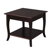 It can tie room decor together and add available choices for coffee tables when choosing an accent table, match it with end tables and other furnishings for a clean and cohesive appearance. Linon Home Decor Fillmore Espresso End Table Thd02077 The Home Depot