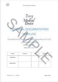 A library of free medical device templates and checklists for you to use to bring higher quality devices faster and continuously improve them. Eu Mdr 2017 745 Technical Documentation Template In 2021 Technical Documentation Medical Device Medical
