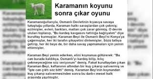 karaman in koyunu sonra cikar oyunu deyiminin anlami ve hikayesi 2021 deyimler atasozleri ogretmenler
