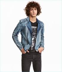 H M Men Denim Biker Jacket Denim Biker Jacket Denim Blazer Jacket Denim Fashion