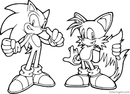 Sonic x, the anime character. Sonic With Tails Coloring Page Coloringall