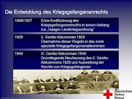 Vom deutschen roten kreuz 9. Das Iii Genfer Abkommen Von Behandlung Von Kriegsgefangenen Ppt Herunterladen