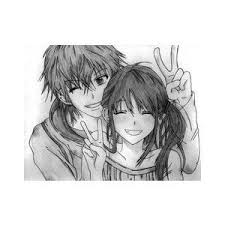 Anime Black And White Couple Drawings Pin On Nutty Loves