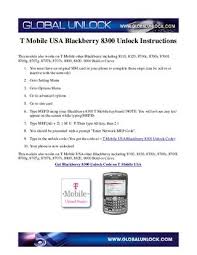 On the home screen or in the application list, click. T Mobile Usa Blackberry 8300 Unlock By Global Unlock Issuu
