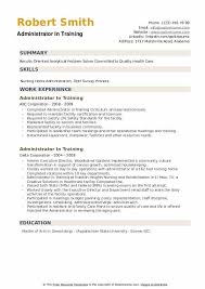 Administrator In Training Resume Samples Qwikresume