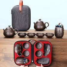 Chinese Travel Ceramic Kung Fu Teapot Tea Set Tray Coffee Cup Gaiwan Portable Noenname Null Tea Set Tea Pots Ceramic Tea Set