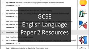 Translate the instructions into english. Gcse English Language Paper 2 Resources Douglas Wise