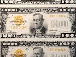 America S Largest Denomination Currency The 100 000 Dollar Bill Which Is Said To Be Worth About 1 600 000 00 Million As Of August 2 Money Dollar Bill Dollar