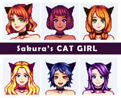 Make The Female Characters Cute W Stardew Valley Cat Girl Pixel Art
