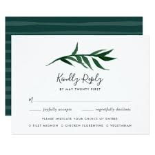 Watercolor Palm Rsvp Card With Meal Choice Zazzle Com Rsvp Card Rsvp Wedding Cards Rsvp
