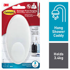Often made of plastic or a metal that's prone to rust, these sticky shelving options have a bad habit of looking like an afterthought. Command White Self Adhesive Shower Caddy Hook Wilko