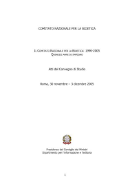 Schema governo italiano per bambini. Comitato Nazionale Per La Bioetica Atti Governo Italiano
