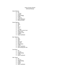 40 Printable House Cleaning Checklist Templates Template Lab