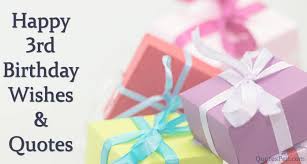 Enjoy your special day angel. Happy 3rd Birthday Wishes Quotes For Baby Girl Boy