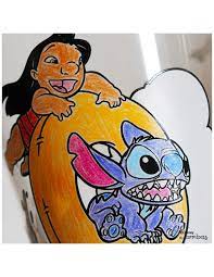 Verre à colorier Lilo et Stitch - Disney - Arribas