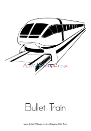 Train coloring pages for kids and parents, free printable and online coloring of train pictures. Bullet Train Colouring Page