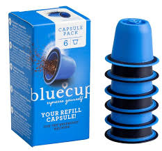 Capsule coffee machine nespresso compatible pods. Set Of 6 Nespresso Compatible Bluecup Refill Capsules