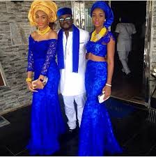 Can T Get Enough Of The Blue And Yellow Gele Nigerian Wedding Inspiration For Brides Asoebi Wedd African Dresses For Women African Clothing African Attire