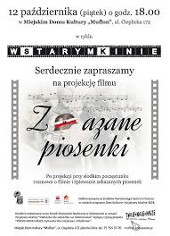 Słuchaj albumu zakazane piosenki wykonawcy strachy na lachy w deezer. W Starym Kinie Cz 4 Zakazane Piosenki Rez Leonard Buczkowski Mdk Muflon Ul Cieplicka 172 Jelenia Gora 12 Pazdziernika 2018 18 00 Bylo
