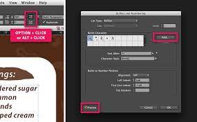Under the options menu of the paragraph panel, choose either convert numbering to text or convert bullets to text. outline your text and the numbers or bullet will not disappear, they will be outlined. How To Create Bulleted And Numbered Lists In Indesign Adobe Indesign Selvstudier
