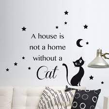 Home Decor Line Cat Silhouette Wall Decal Adesivi Per Pareti Decorazioni Naturali Adesivi Murali