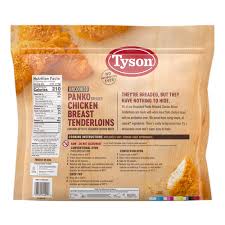 Breast tenders (honey battered) batter dipped chicken breast tenders. Tyson Panko Breaded Chicken Breast Tenderloins 2 26 Kg 5 Lb Pricesmart Trinidad And Tobago
