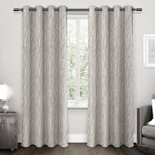 Forest Hill Dove Grey Woven Grommet Top Window Curtain 54 Inches Wide 50 Curtain Grommet Top Curtains Grommet Curtains Home Curtains