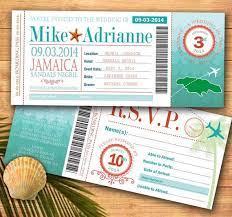Jamaica Tropical Wedding Invitation Ticket By Cottontailpress Www Etsy Com Shop Cott Tropical Wedding Invitations Ticket Wedding Invitations Tropical Wedding